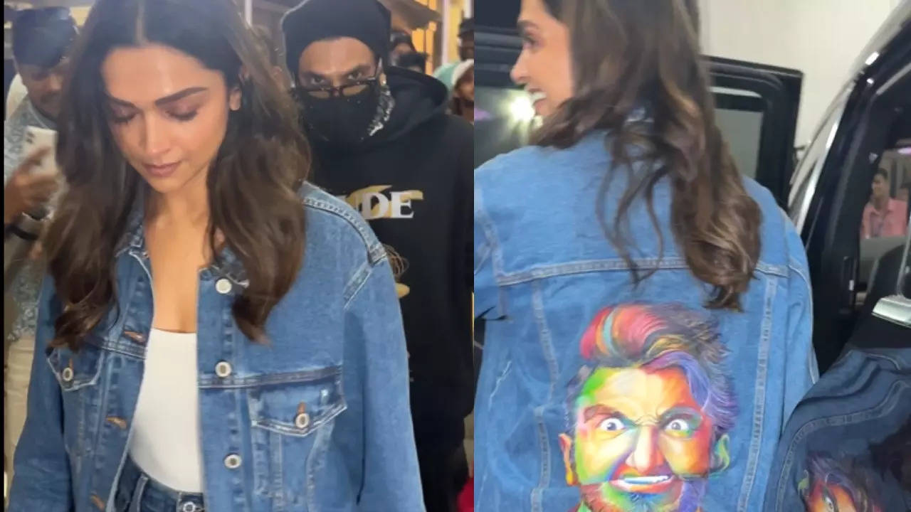 Couple goals: Deepika spotted at theatre wearing jacket with Ranveer Singh's  picture