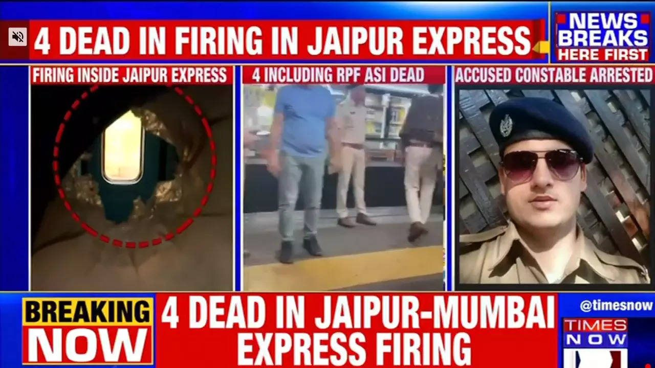 Four Killed As Railway Protection Force Jawan Opens Fire On Jaipur-Mumbai Train