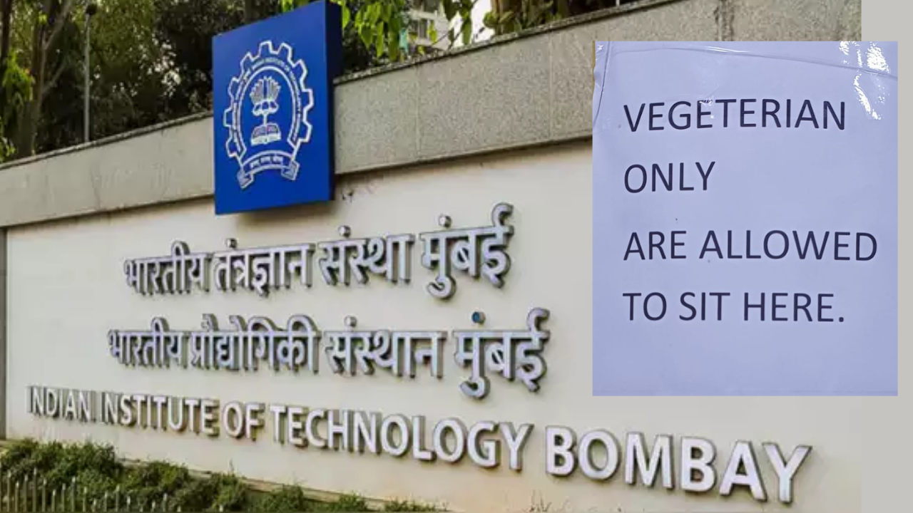 'Vegetarians Only' Poster at IIT Bombay Canteen Wall Sparks Row ...