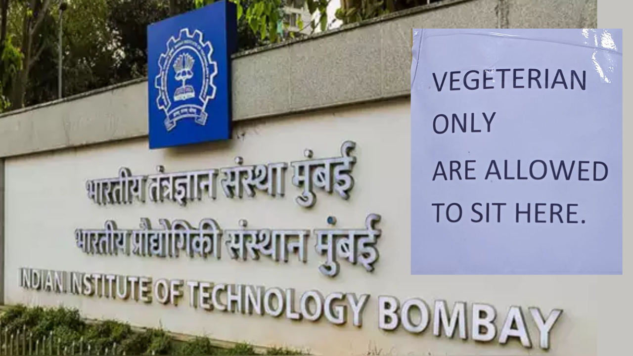 'Vegetarians Only' Poster at IIT Bombay Canteen Wall Sparks Row