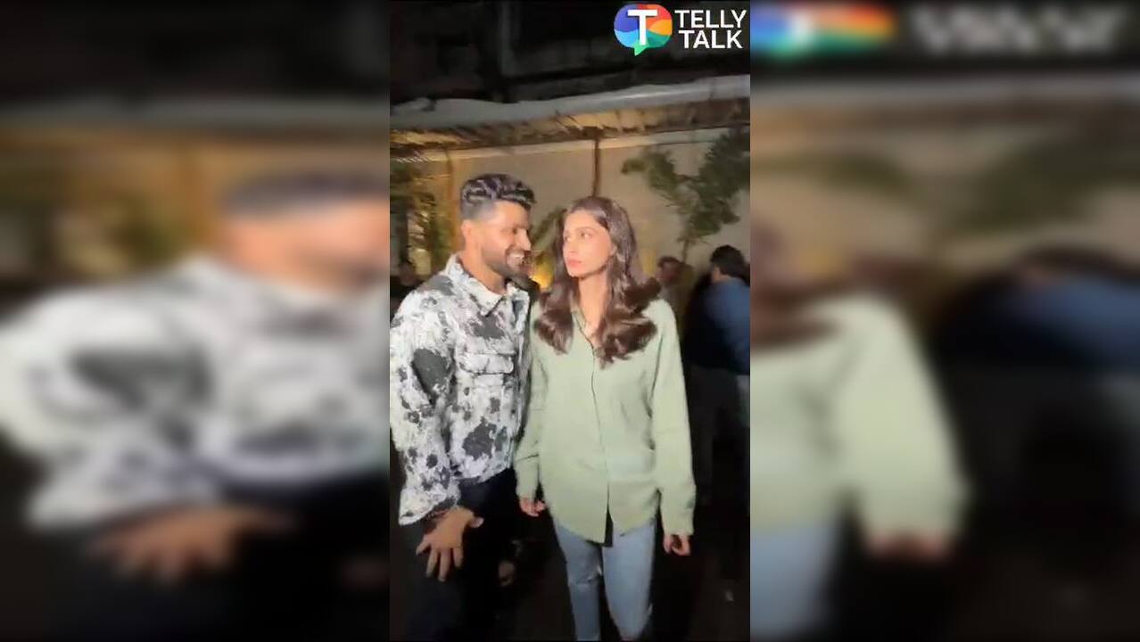 Shiv Thakare Daisy Shah BLUSH as paps tease them Shiv Thakare Daisy Shah BLUSH as paps tease them