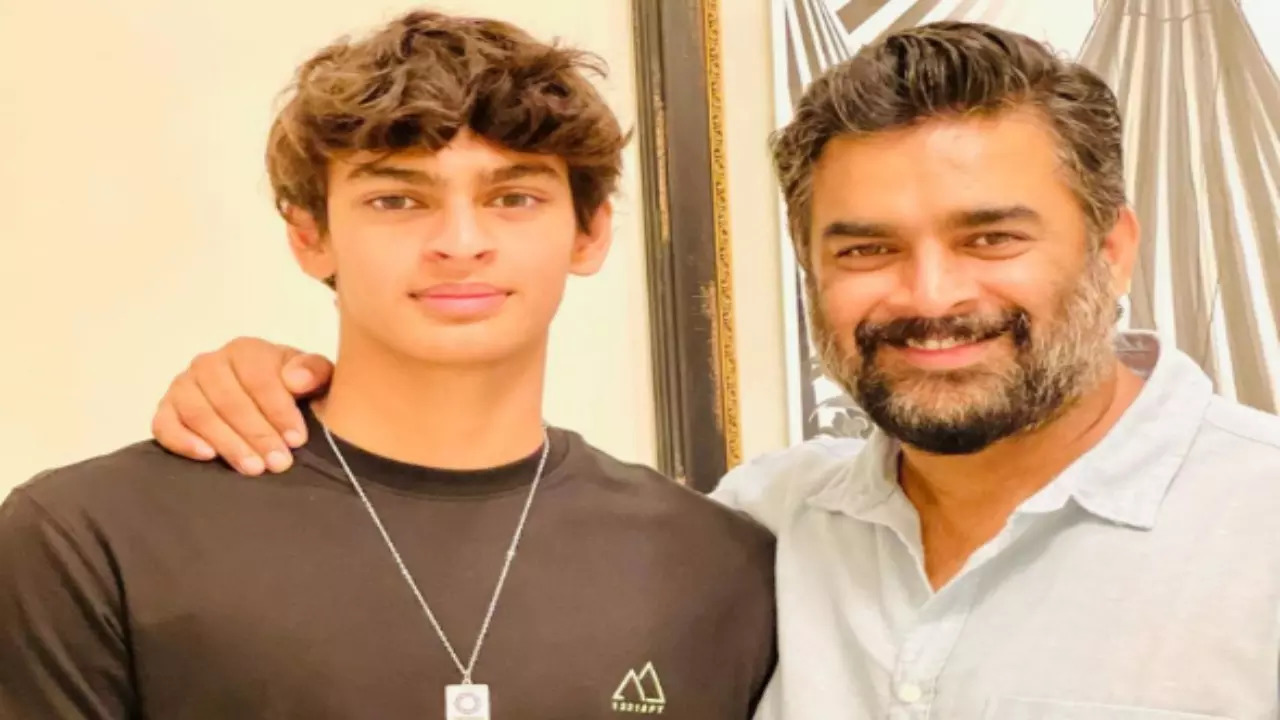 R Madhavan with son Vedaant