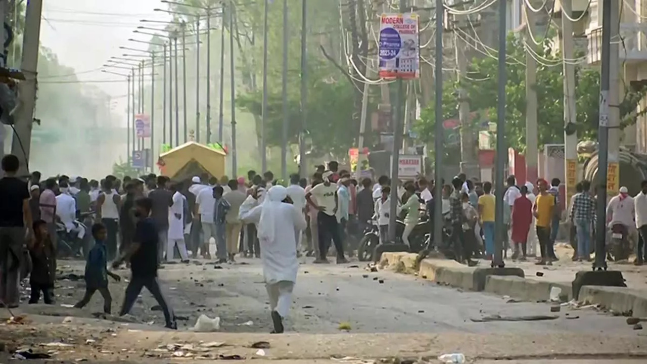 A clash erupted between two groups in Haryana’s Nuh on July 31