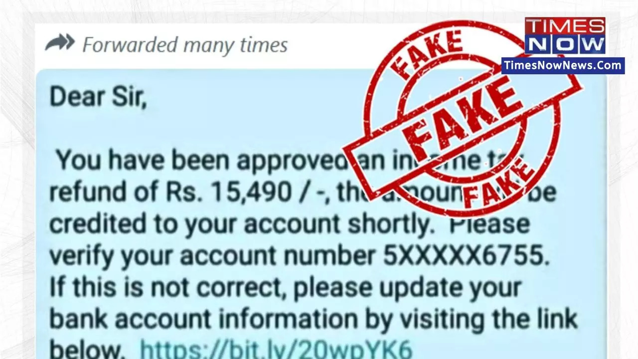 ITR Refund Scam ALERT! NEVER fall into THIS trap of fraudsters in name of Income Tax refund money - Did you get this SMS?