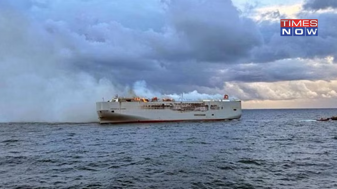 20 Indian Crew Members Rescued from Burning Ship Off Dutch Coast