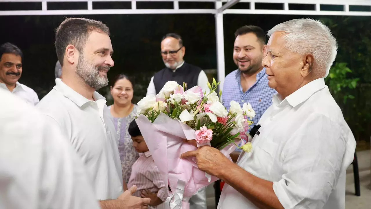 Rahul Gandhi and Lalu Yadav