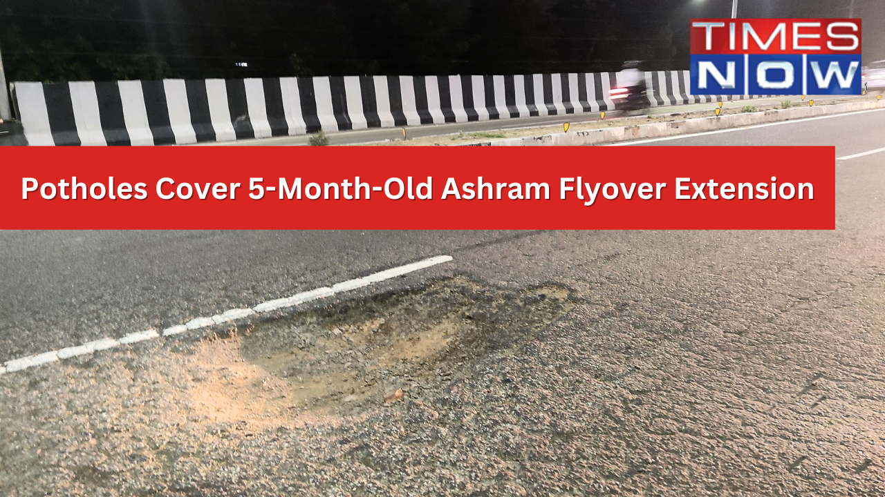 Ashram flyover pothole