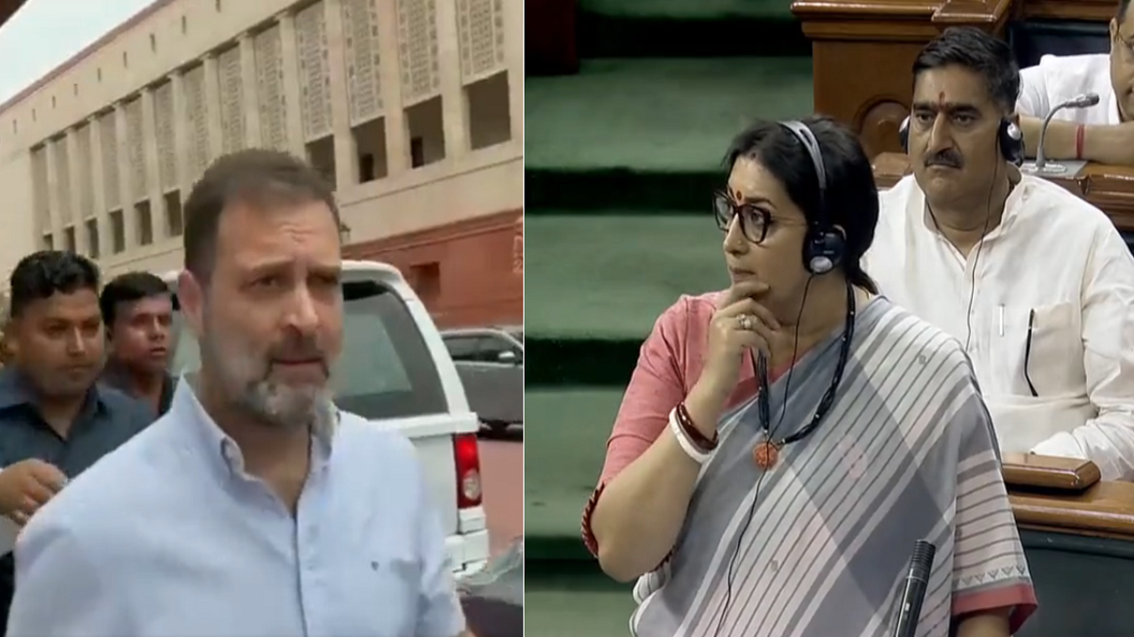 Rahul Gandhi: राहुल गांधींनी Flying Kiss दिल्याचा स्मृती इराणींचा आरोप ...