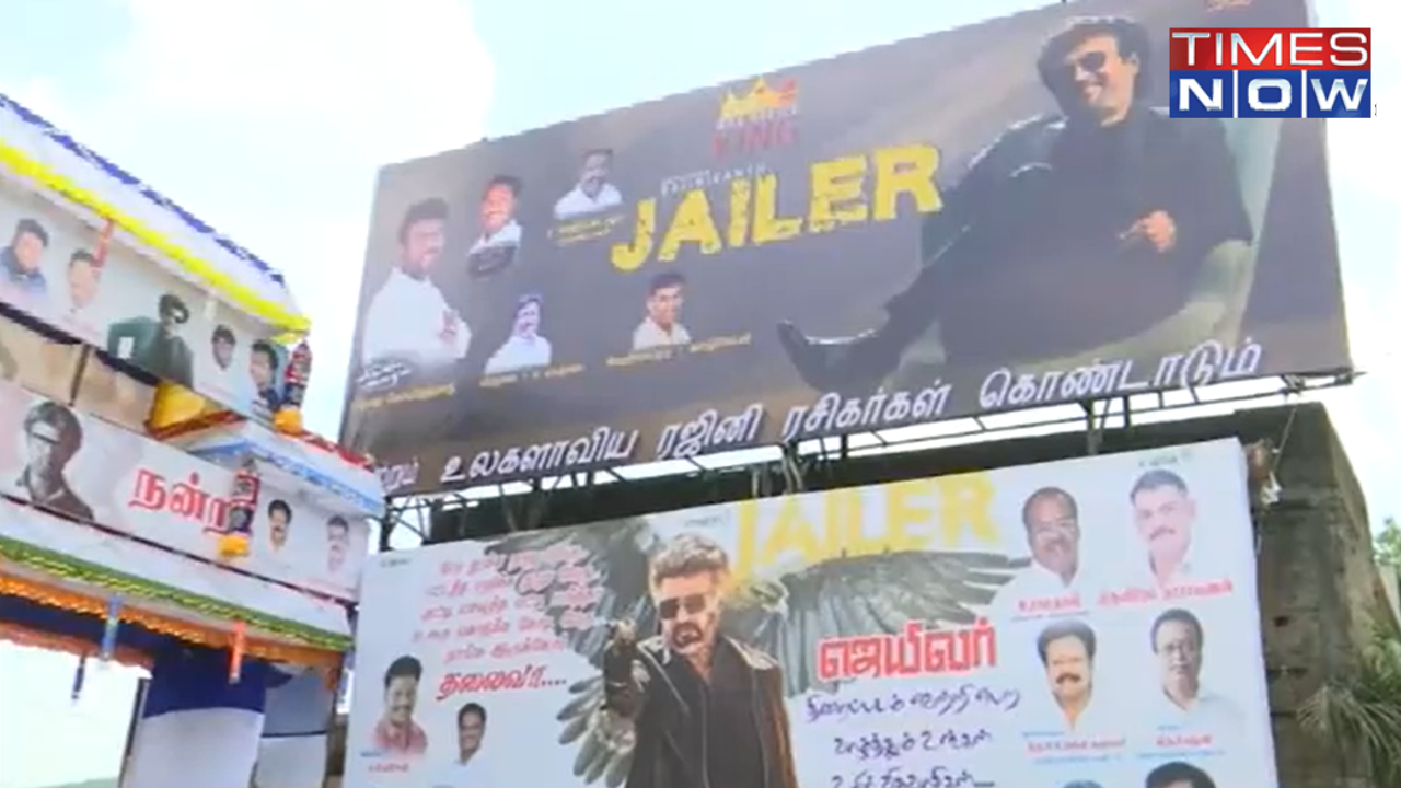 Fans Put Up Rajinikanth's Posters Across Chennai Ahead of Jailer Release