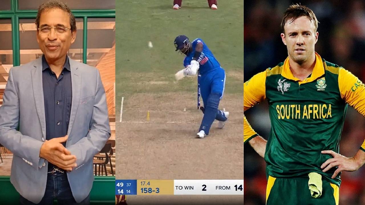 Harsha Bhogle Defends Hardik Pandya for denying Tilak Varma chance to hit 50 in 3rd IND-WI T20I, Ab de villiers reacts