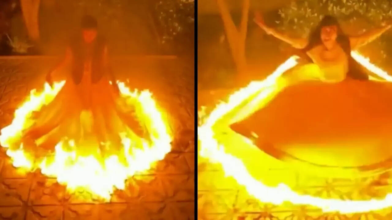 Viral Video Sufi Woman Sets Her Skirt On Fire For Sama Dance