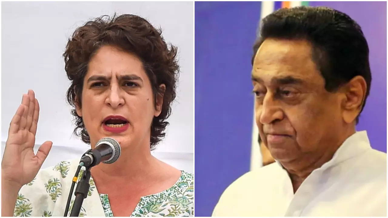 Priyanka Gandhi Vadra and Kamal Nath