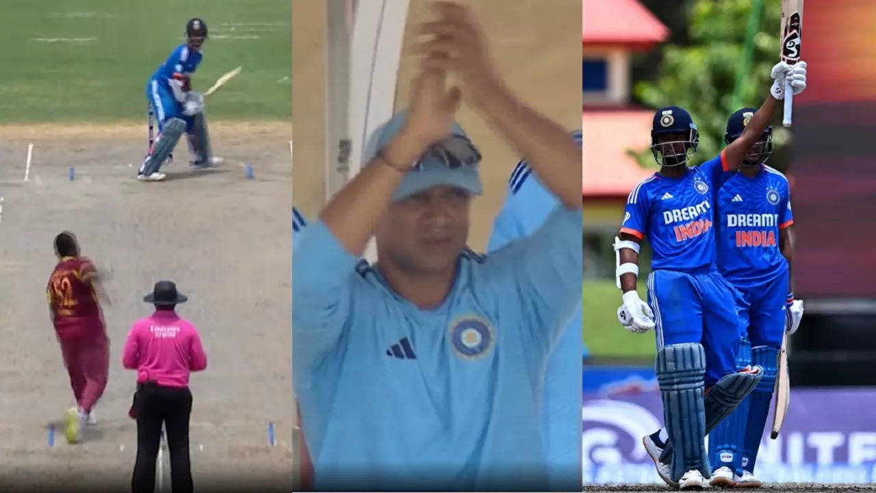 Rahul Dravid gives standing ovation to Yashasvi Jaiswal after he completes his fifty