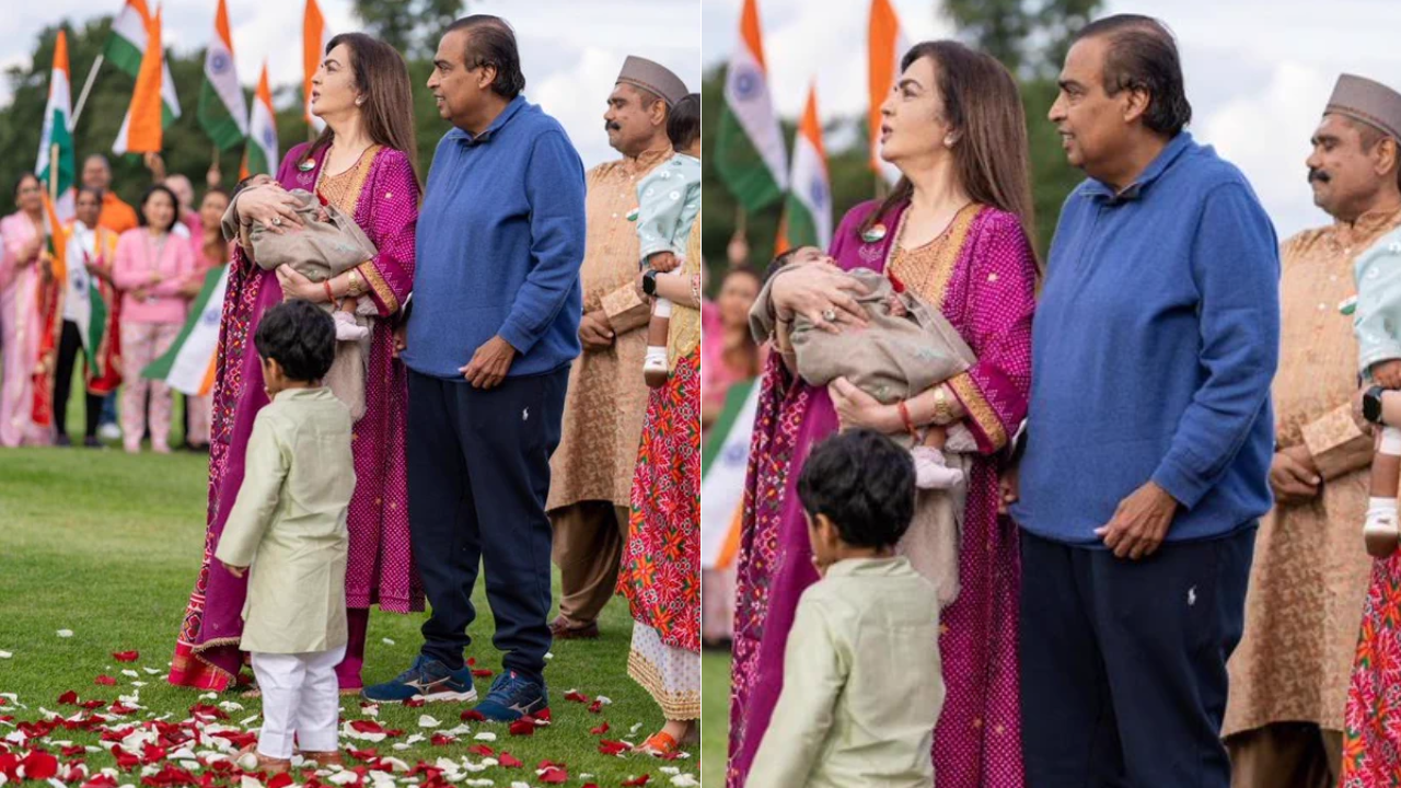 Nita, Mukesh Ambani With Veda