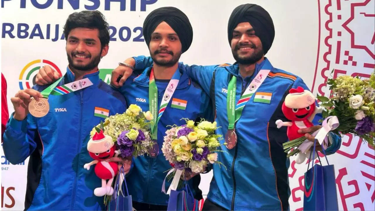 Indian Men's Air Pistol Team Clinches Bronze Medal At World Shooting Championship