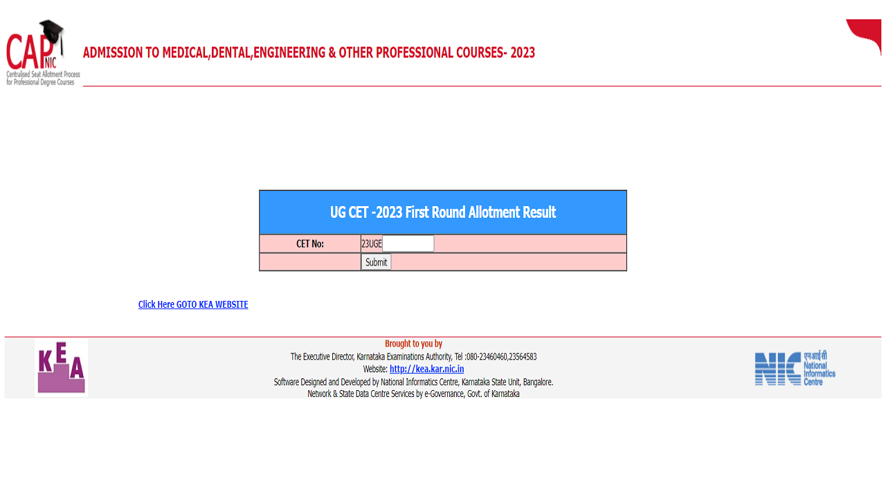 KCET 2023 Seat Allotment Result Out on kea.kar.nic.in, Link Here