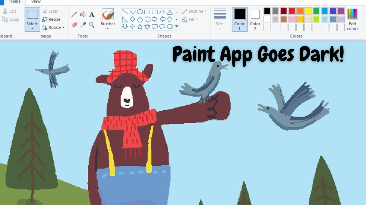 Windows 11 Paint in Dark Mode