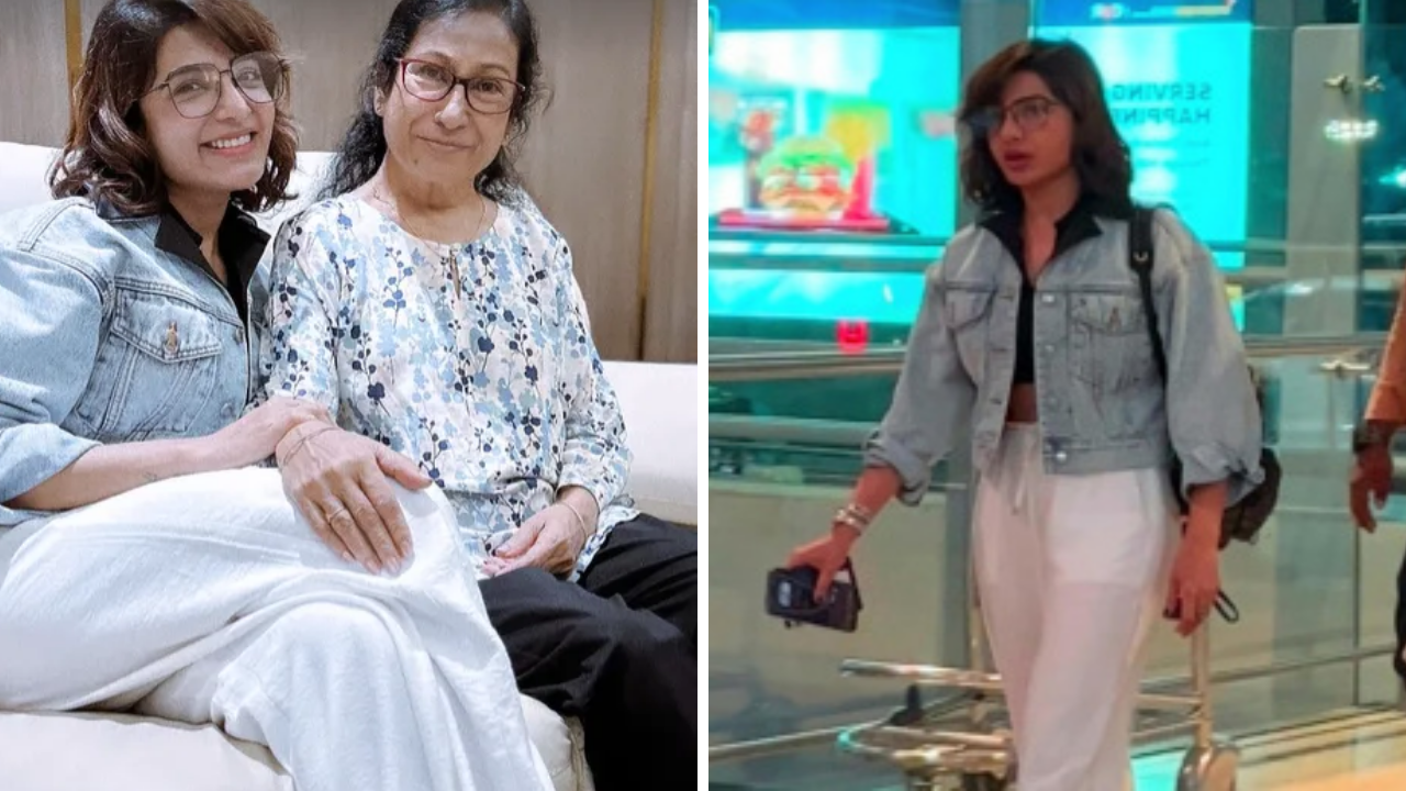 Actress Samantha spotted at Mumbai airport, new looks go viral