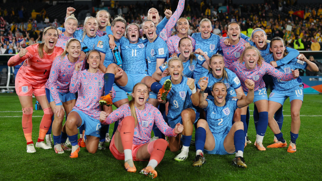 England Team Celebrating After reaching FIFA Women's World Cup Final For The First Time