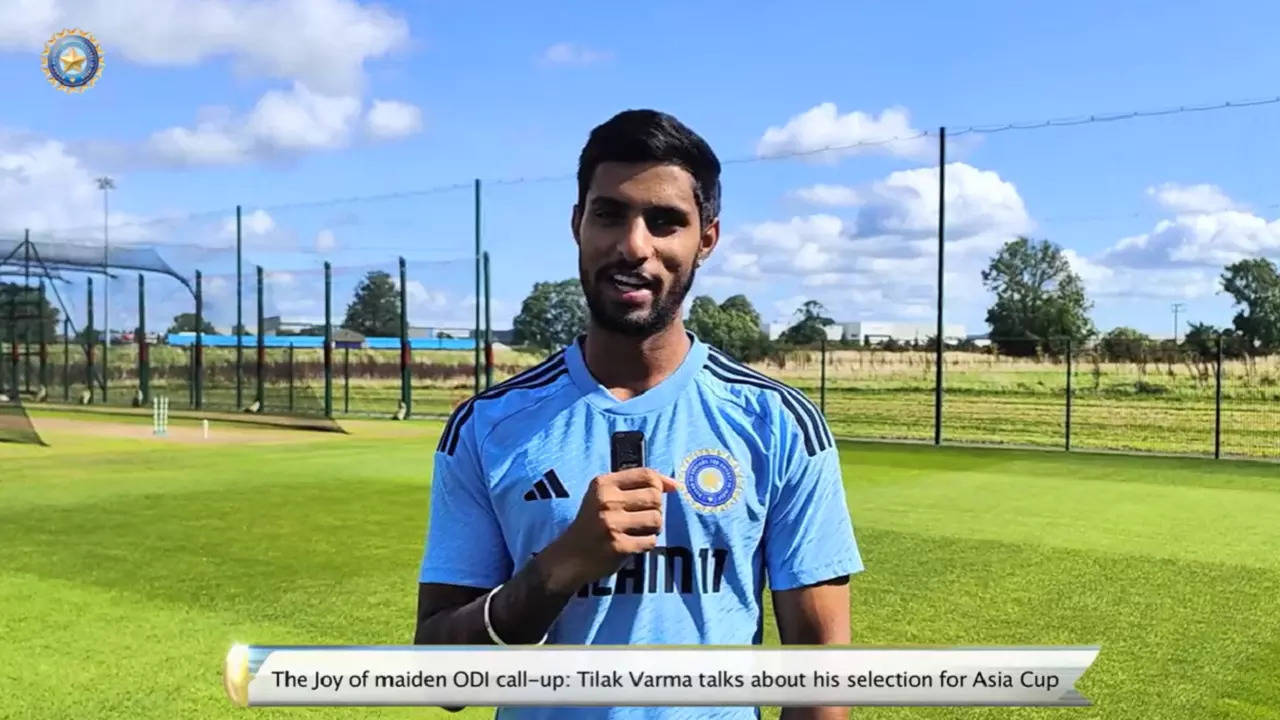 Tilak Varma reacts after earning maiden India ODI call-up.