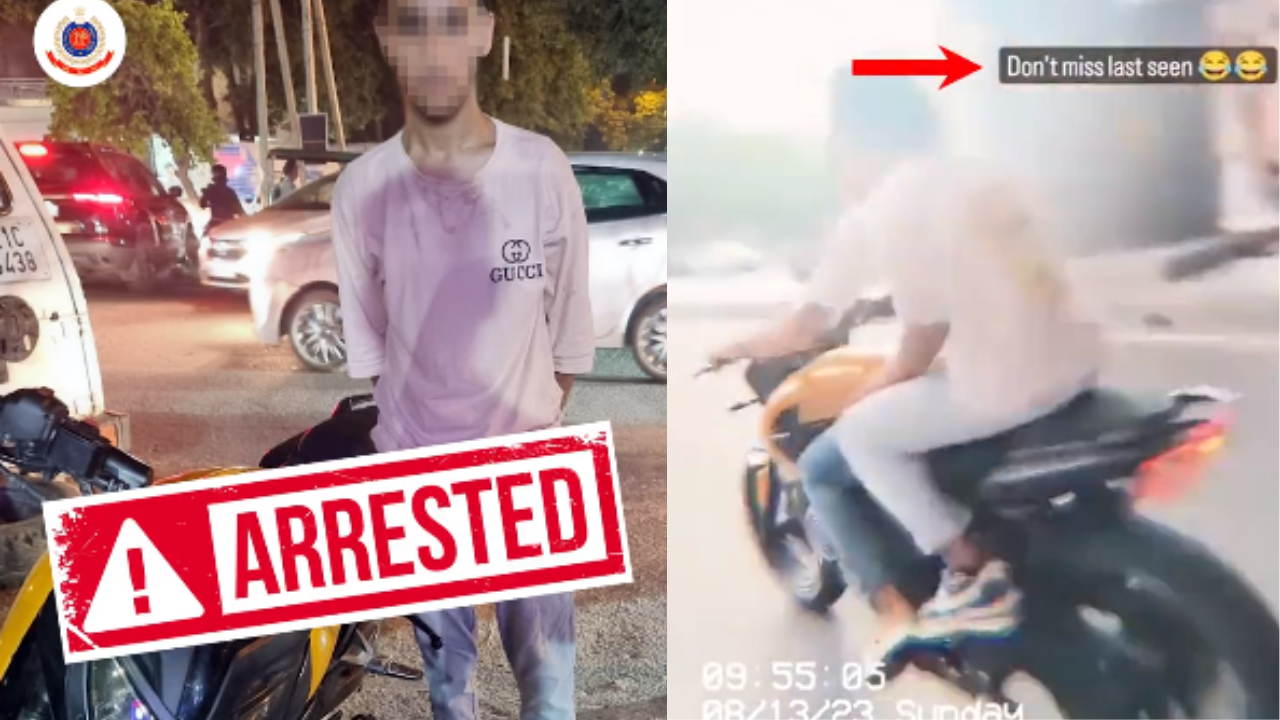 Watch: Influencer's Dangerous Bike Stunt Lands Him in Jail, Delhi Police Shares Video