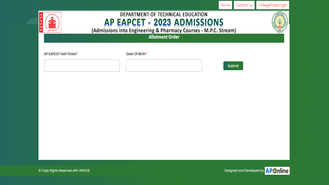 AP EAMCET 2023 Seat Allotment Result Link Out On Cets.apsche.ap.gov.in ...