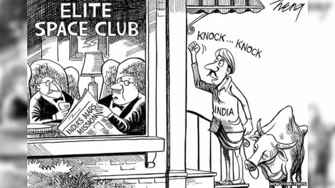 'Racist' Netizens Blast NYT For Old Mangalyaan Cartoon After