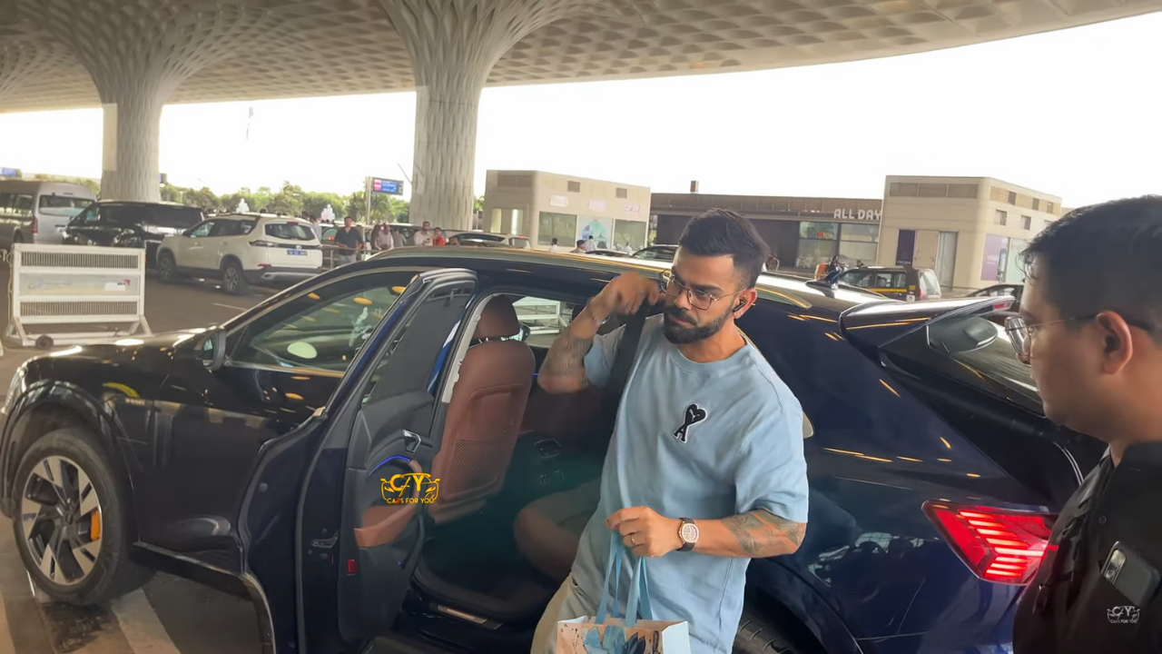 Virat Kohli Spotted With Swanky Audi e-tron Electric SUV At Mumbai Airport