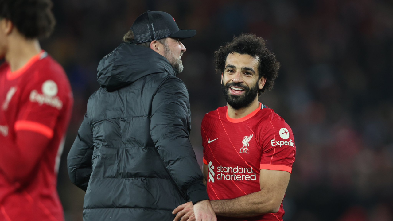 Mo Salah and Jurgen Klopp