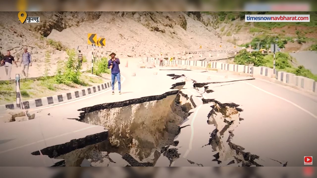 Kullu road damaged