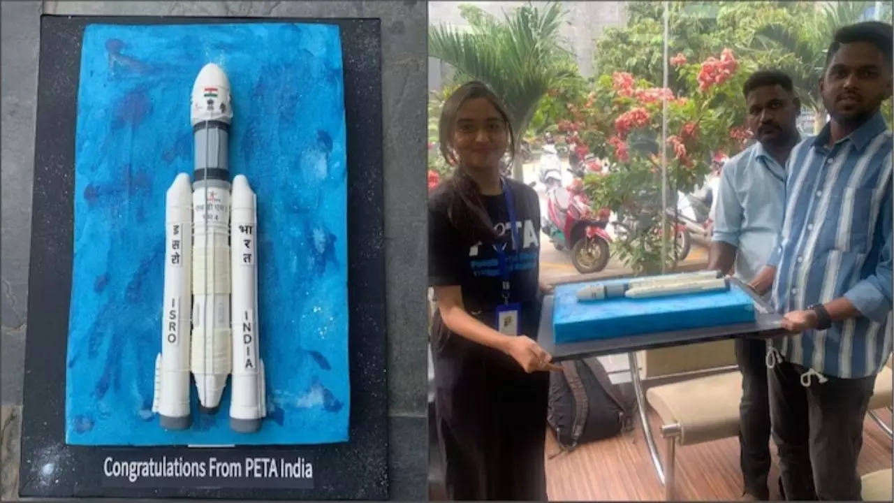 PETA India Sends Vegan Cake to ISRO to Celebrate Chandrayaan-3 Success