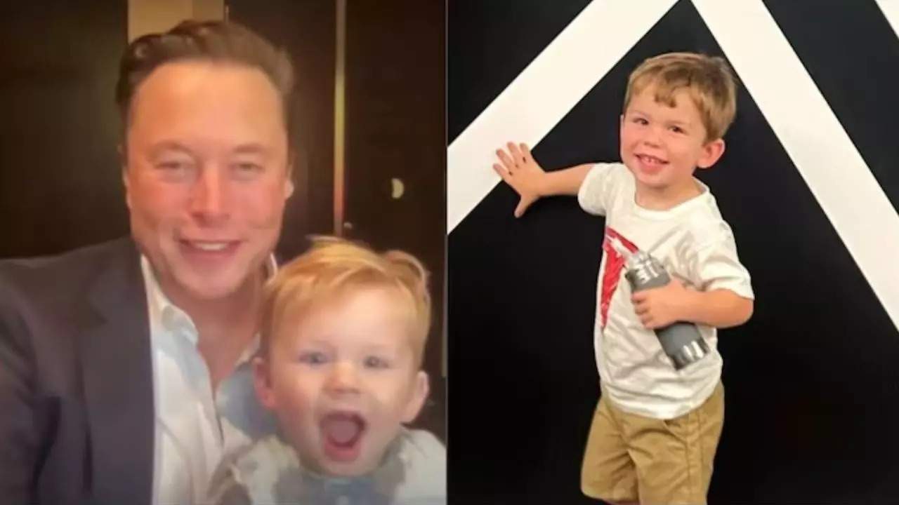 Elon Musk's Son X Æ A-XII Strikes Adorable Pose by X Logo in Viral Photo