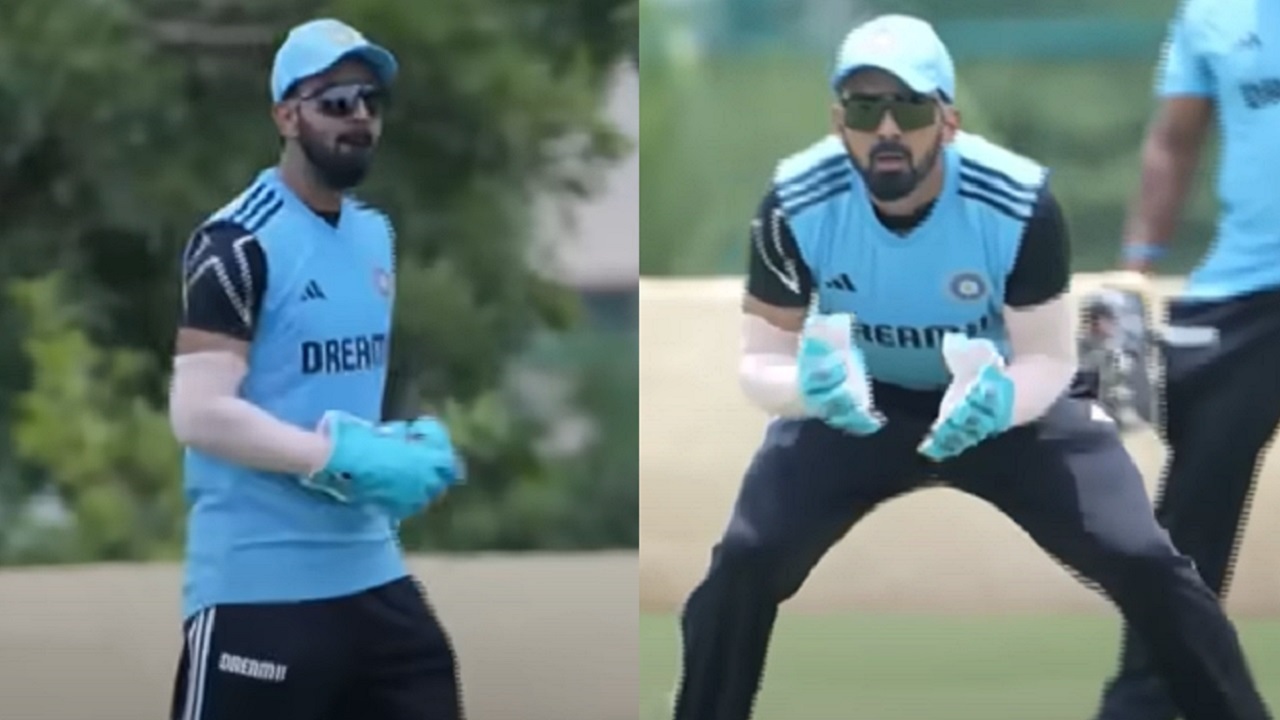 WATCH as KL Rahul starts wicketkeeping ahead of Asia Cup 2023