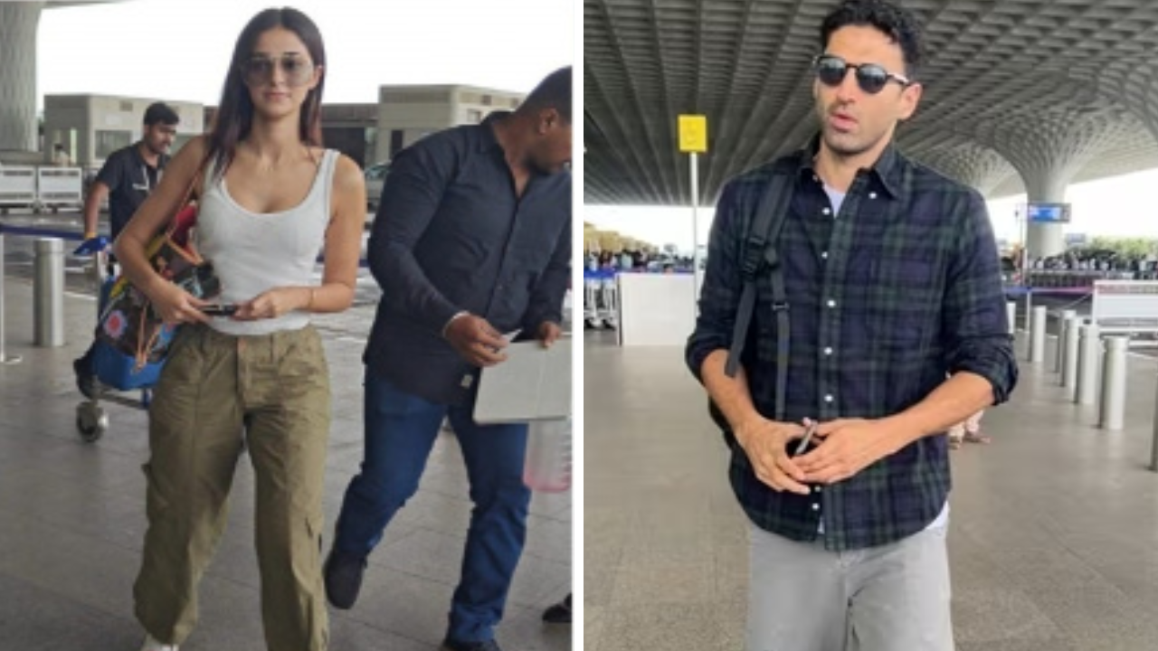 Aditya Roy Kapur, Ananya Panday Spotted At Airport