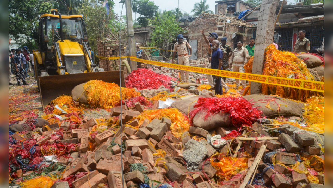 A massive blast took place n North 24 Parganas district on Sunday.