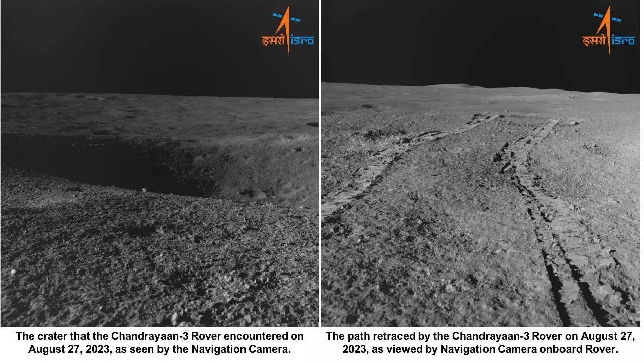 pothole on moon surface