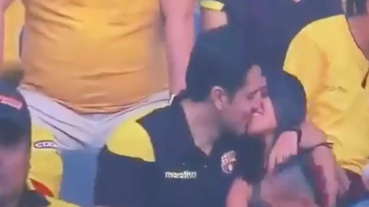 Barcelona Fan Caught Cheating On Kiss Cam Resurfaces In Viral Video