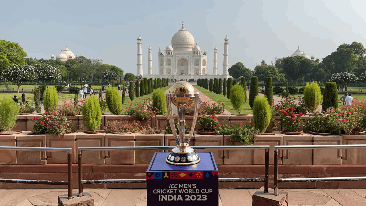 ICC WC trophy taj mahal ICC