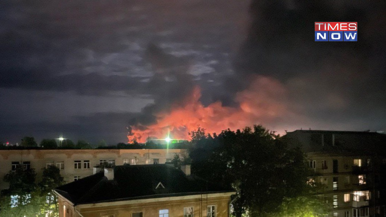 Massive Fire At Russian Airport Near Estonia After Ukranian Drone Attack