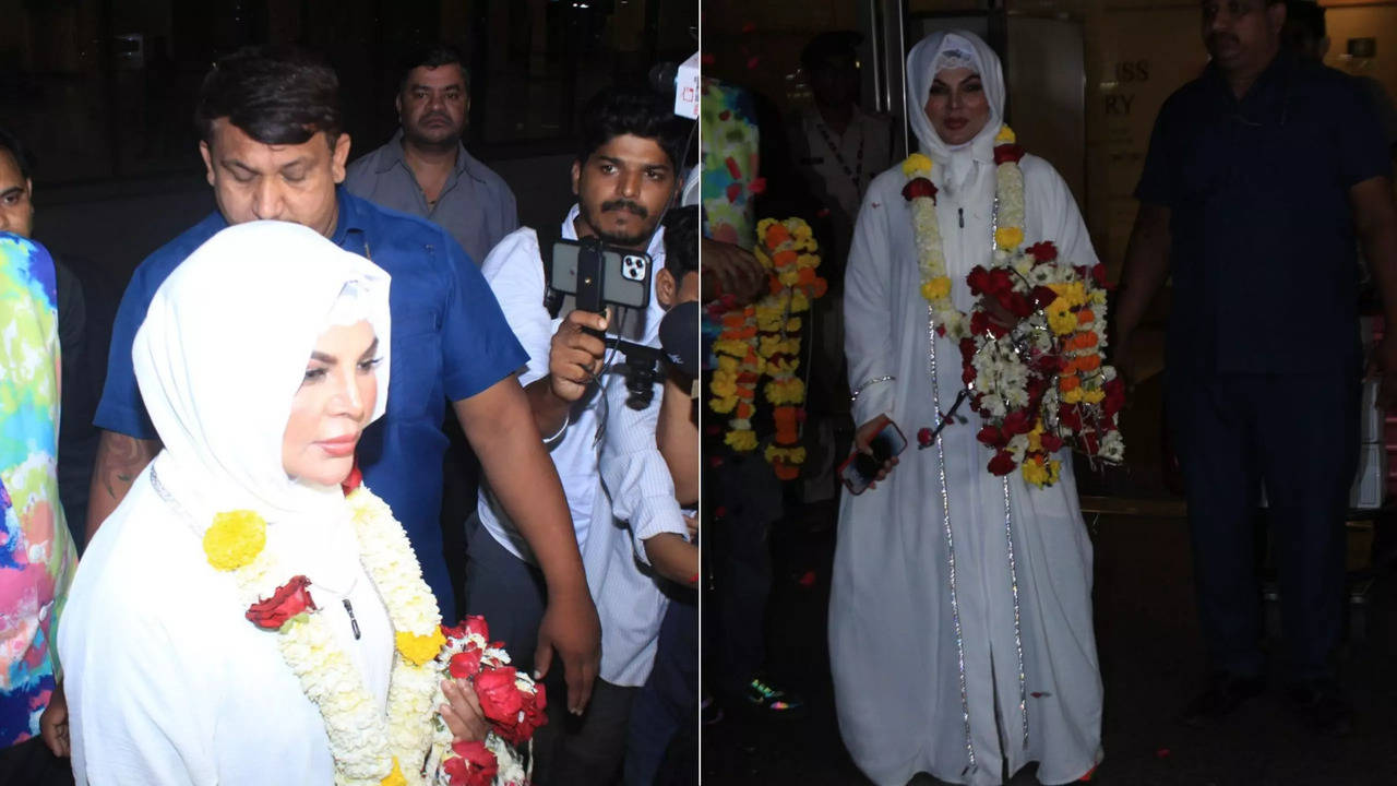 'Rakhi Sawant Nahi Fatima Bolo'! Rakhi Corrects Paps As She Returns From Umrah