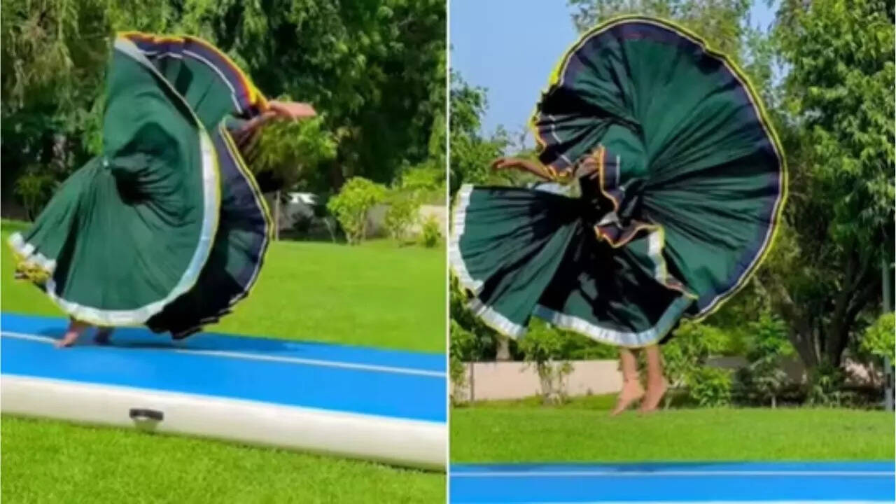 Girl Performs Back To Back Somersaults While Wearing Ghagra, Impresses ...