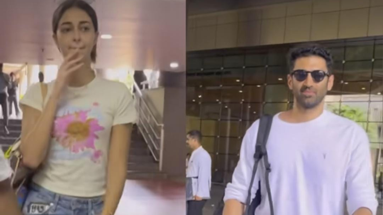 Aditya Roy Kapur, Ananya Panday Get SNAPPED At Goa Airport. Lovebirds Twin In White