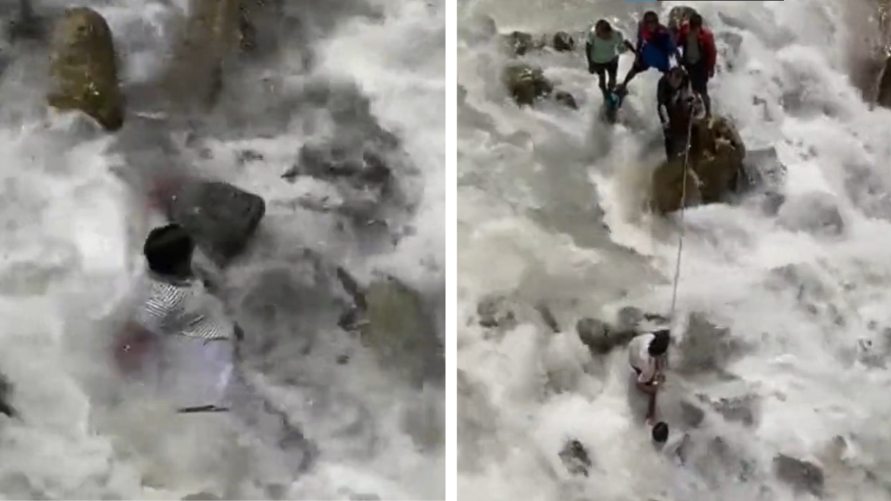 Kedarnath Pilgrim Slips Into Raging River While Taking Selfie, Rescued By SDRF