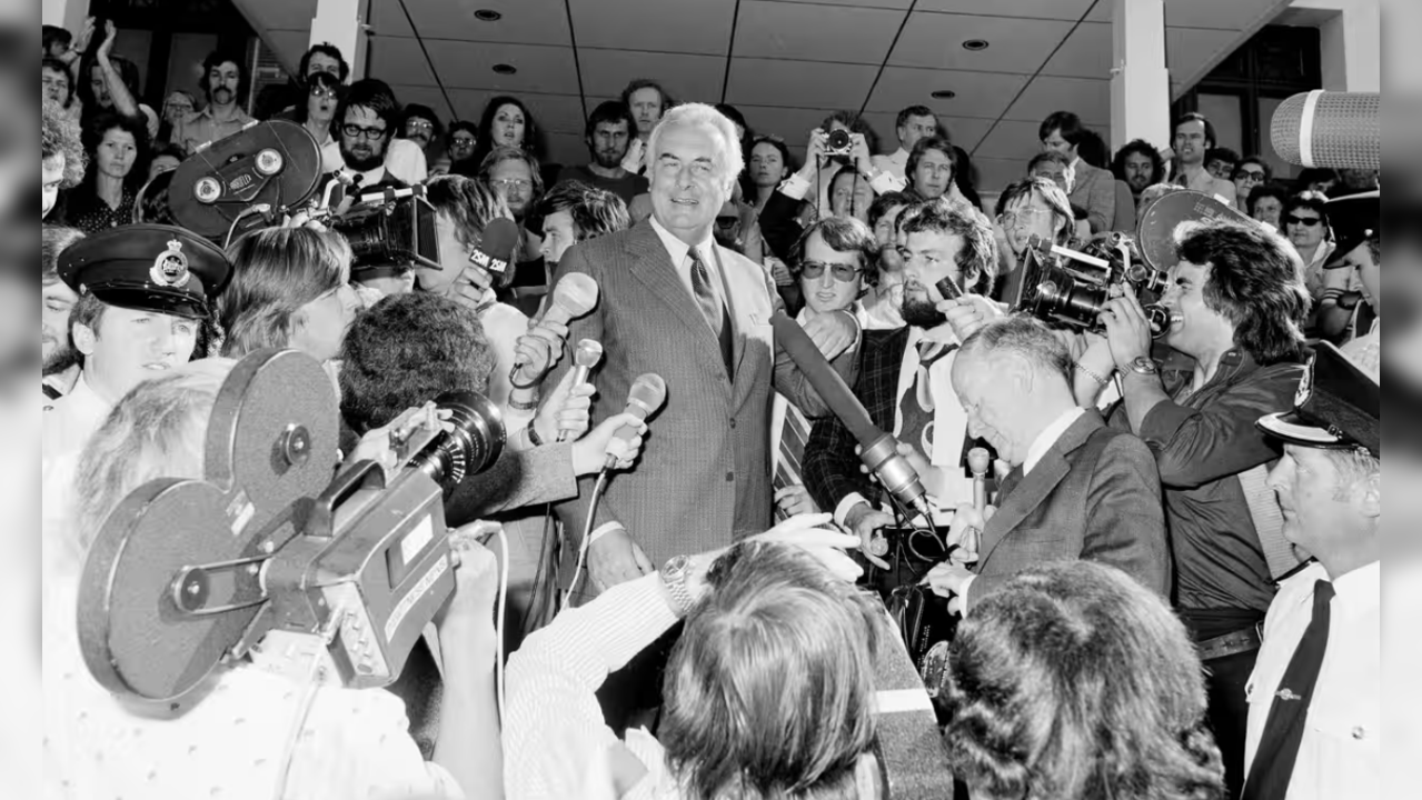 Gough Whitlam on the day of his dismissal in 1975. (Photograph: National Library of Australia)