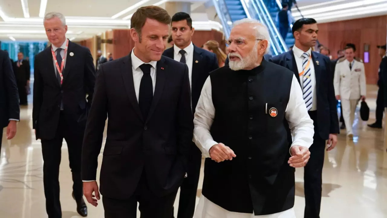 french president and pm modi