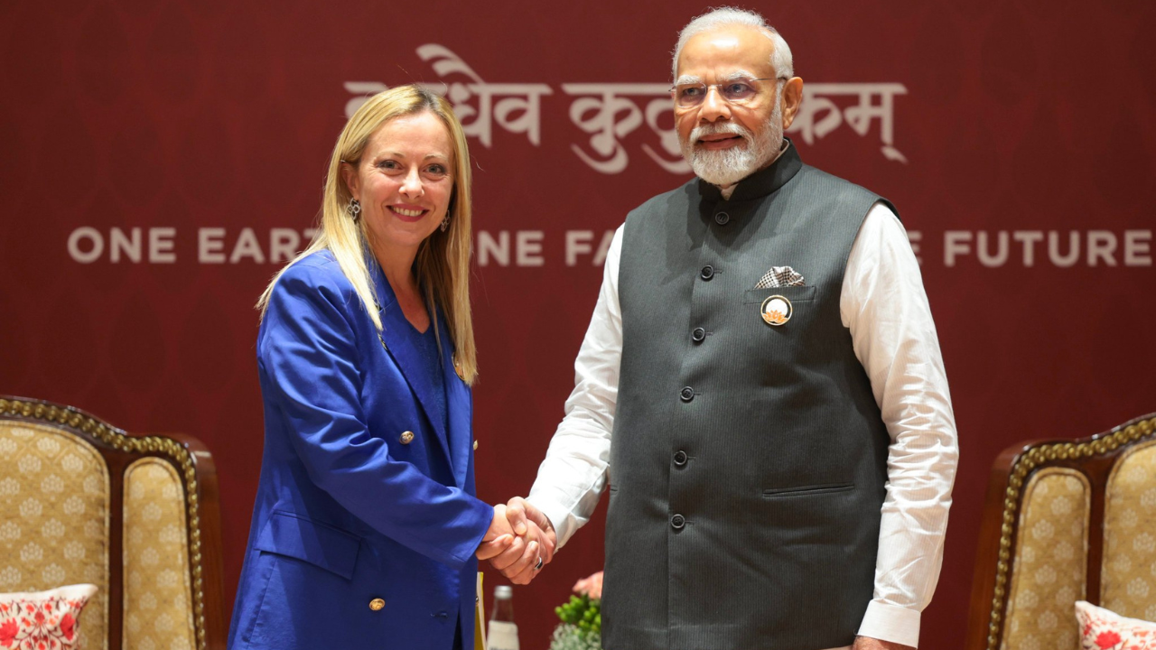 PM Modi with Italian PM Meloni