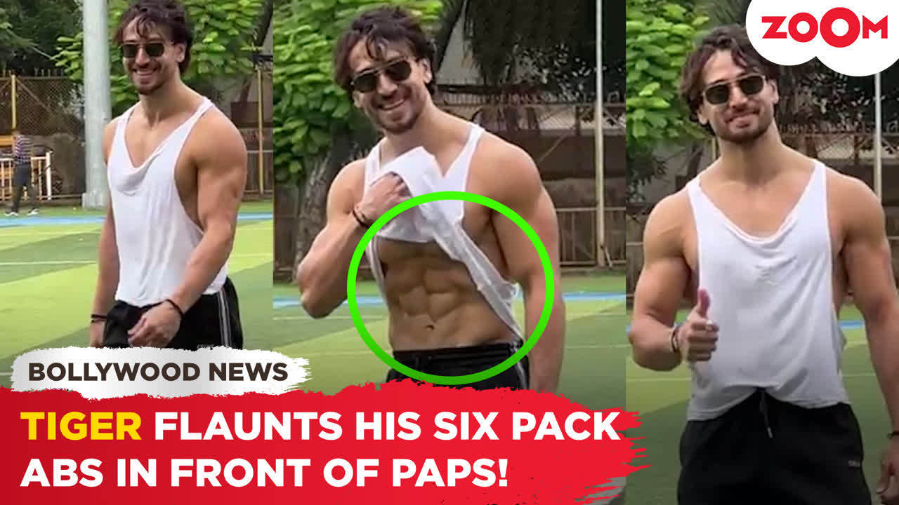 Tiger Shroff flaunts his chiseled 6-pack abs and toned physique on special  request, Bollywood News