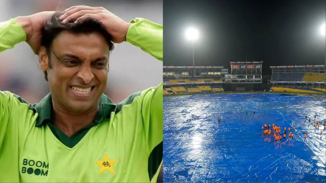 IND v PAK| Barso Re...: Shoaib Akhtar Has HILARIOUS Post As Rain Stops Play After Pakistan Lose 2 Early Wickets