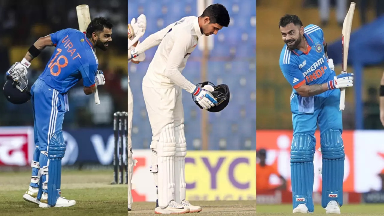 Virat Kohli Copies Shubman Gill's Celebration After Scoring 100 Against Pakistan, Video Goes Viral – WATCH