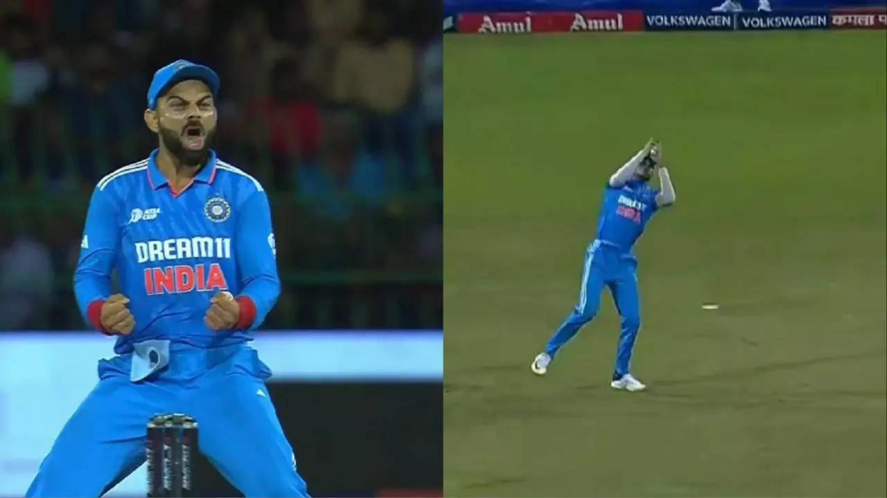 WATCH: Virat Kohli's Epic Reaction As Shubman Gill Takes Spectacular Catch To Dismiss Dimuth Karunaratne